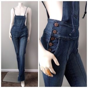 NWOT VTG Kova & T Denim Jumpsuit Overalls 26